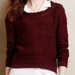 Anthropologie Moth Sanstripe Button Up Sweater